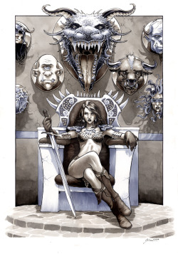 thecyberwolf:  Red Sonja by Daniel Mikah