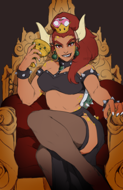 untetheredstudios:   Bandwagon, thy name is Bowsette Yes, I finally succumbed to doing the things. lol   