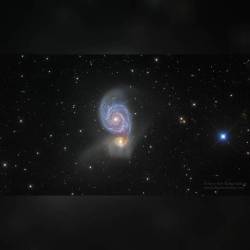 M51: The Whirlpool Galaxy #nasa #apod #ngc5194 #spiralgalaxy #ngc5195 #companiongalaxy #m51 #gas #dust #stars #constellation #canesvenatici #interstellar #intergalactic #universe #space #science #astronomy