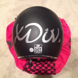 racecafe:  xdivla:  My Custom 500 motorcycle helmet needed a finish touch 