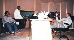 Just Blaze, Young Guru, Jay Z, Pharrell - Baseline Studios (2003) Photo by @KodakLens 