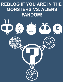 angelusm19:  drchillroach:  &lt;3 I’ve been wanting to contribute to the ‘reblog if you are in this fandom’ meme for the small MvA fandom :)&lt;3 Monsters vs. Aliens *both the show and the movie* deserve more love!! Made completely with Adobe Illustrator.