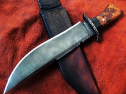 gunsknivesgear:  Gothic Bowie. The utility of a big knife cannot be overstated.  Hacking, chopping, slicing, batoning: in a disaster situation, a good knife can make the difference between survival and death.