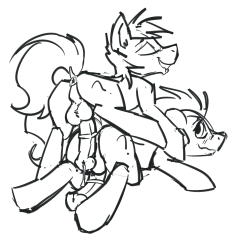 have another late night (early morning? its like 5AM) messy sketch ps. i also have the soarin pic without the wonderbolts suit pretty much finished it&rsquo;ll be posted later today :) if i get around to finishing this, who you guys want the characters