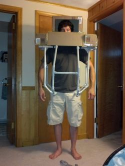 catofcasualty:cubebreaker:When Ryan Bowen learned he was having a son, naturally his next move was to begin planning what would become this incredible father/son MechWarrior costume.  hallelujah greatest father oh lord who art in heaven