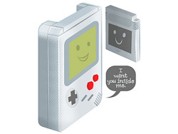insanelygaming:  Gameboy Created by Brandon Reese  That&rsquo;s&hellip;quite awkward.