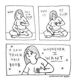 colleenclarkart: Super quickly drawn doodle comic of a very important realization. *UPDATE: This boob comic has become my most popular post on tumblr, surpassing things that took me months to make. Who would have thought touching your boob at 3AM could