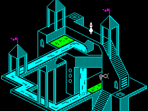 monumentfriends:  imagining what monument valley would look like on a zx spectrum 