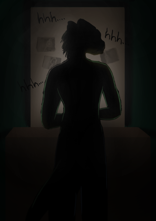 Stalker Problems 34He reached the last room, windowless and nearly pitch black despite it being day time. his eyes had yet to adjust to see the surroundings, and most of it all were merely dark shapes against the even darker walls and floors. But he didn&