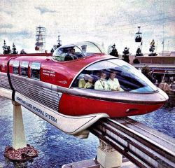 danismm:  The Disneyland “Highway in the Sky” monorail railway. 1968