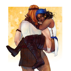 serenity-fails: This month’s Patreon request vote winner is… Isabela/Aveline!! Isabela will probably run out of excuses for Aveline to carry her eventually, but Aveline will probably keep falling for them anyway. Thanks to my mega awesome patrons