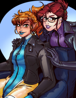 commander-rab:  Stream results.  Colored the Kat and Mel from last week.  Finished it up offline after picarto had a heart attack. Randomly tried a new coloring method.  worked ok. 