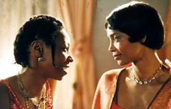 m4m-ethnic-culture:  &ldquo;The Color Purple&rdquo; - Miss Celie and Shug Avery     Steven Spielberg (Director of “The Color Purple”)admits that his greatest mistake in directing this film was his lack of courage portraying the lesbian relationship