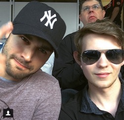 primatechfiles:  Ryan Guzman &amp; Robbie Kay at the baseball - courtesy of Instagram