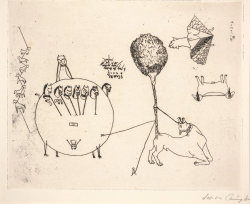 surrealism: To Study the Numbers from Surrealist Portfolio VVV by Leonora Carrington, 1941. Etching, 8 × 9⅞ inches. Dallas Museum of Art, Dallas, TX.