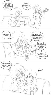 Anonymous said to funsexydragonball: any chance of Lunch making an appearance in this AU?  Surprisingly Lunch was the most requested! Took me a moment to figure out her introduction to this au. 