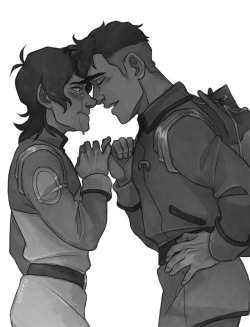itbespacegays:  wuffen:  i hurt myself drawing this  They knew it have been coming. They had known for months. And yet they still weren’t ready for the dawn to come up on that day.  Shiro had been dreaming about going into space his whole life. That