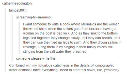 elysigh:  justaddfiction:  So basically all these separate posts are kind of combining into my head into this one epic fantasy series with mermaids and knights and dragons and pirates where all the relevant characters are lesbians.  see this is stephanie