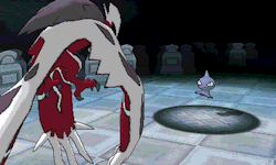 mightybreast:  pokemon:  Start your weekend off right! Get Shiny Yveltal via Nintendo Network by May 26: http://bit.ly/1rdXcB8  but was it necessary to annihilate shuppet like that :/ 
