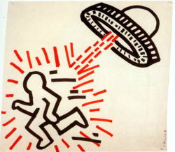 ufo-the-truth-is-out-there:  Keith Haring 1981,
