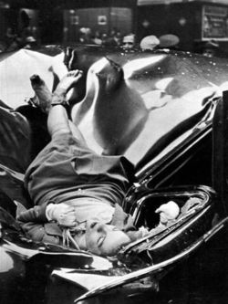 themaxdavis:  &ldquo;The Most Beautiful Suicide&rdquo;On May 1, 1947, 23-year-old Evelyn McHale leapt from the top of the Empire State Building. Her body landed on a United Nations limousine over a thousand feet below, obliterating the roof of the car