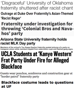 yeezytaughtme:  whitelivesdontmatter:  exposingonlineracists:  Then they cry racism when Black/Latinx/Asians/Native people start their own fraternities and sororities.  “Why don’t white lives matter? :(”   you ever just sit for a minute and think