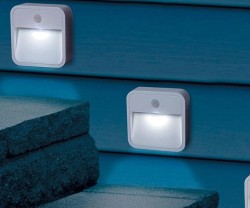 awesomeshityoucanbuy:  Motion Sensor Outdoor LightsKeep nighttime accidents to a minimum by outfitting your home with motion sensor outdoor lights. The simple design lets you adhere these portable lights to various surfaces allowing you to place them
