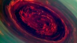 bubbalicious28:  just–space:  Saturn’s North Pole Storm. Absolutely Mesmerizing. js  Very cool