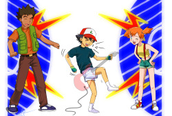 hollyfr:  Alright peepls you ASKED for it! Brock and Misty running in to witness the Rock-n-roll Master! XD 