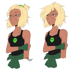 princessharumi:  I’m so glad people liked my human Amedot from yesterday ;u; I wanted to draw my Peridot a bit more today too, she’s Asian-American like her VA and she’s a little grease monkey~   ★ if you like my SU art could you please take a