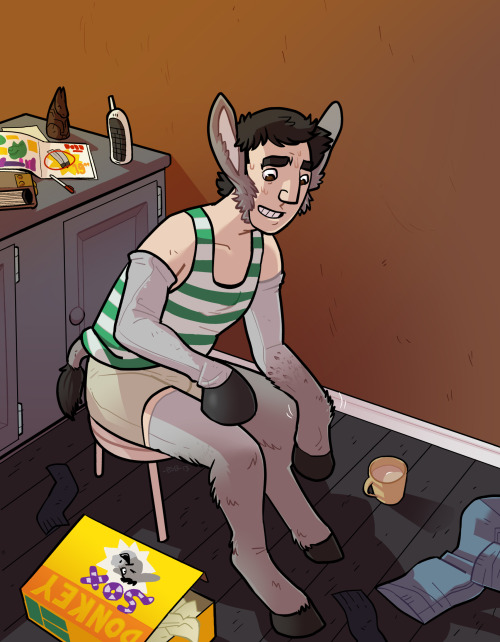 One of the pin ups I did in TEEF 2 is a donkey TF too.