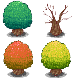 manfrommars2049:[OC] Pixel trees via PixelArt