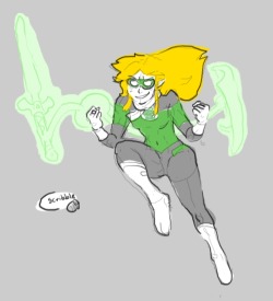 A female link from legend of zelda as a green lantern, as per request.