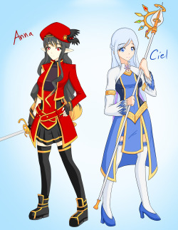 athenya:  jonfawkes:  Finally finished the picture of my OCs. Now people can draw them too!  I love this!  What?! ;A; An artist I respect likes my work? How can this be?