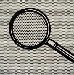 artist-lichtenstein:  Magnifying glass, 1963, Roy Lichtenstein Medium: oil,canvas 