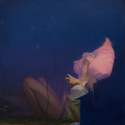 supersonicart:   Etam Cru’s “Bedtime Stories.” Artists Bezt and Sainer, who make up Etam Cru, recently put a body of their work on display at Gallery Varsi in Rome, Italy entitled “Bedtime Stories.”  The dreamy work of the two artists known