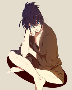 darkgreyclouds:  I’m so angry past!Yato has a ponytail