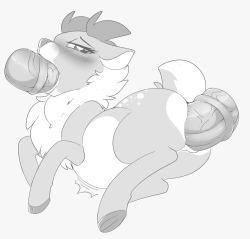 My hands wouldn’t let me draw what I wanted to draw, so I cum-inflated sassy deer in a fit of rage &gt;:U