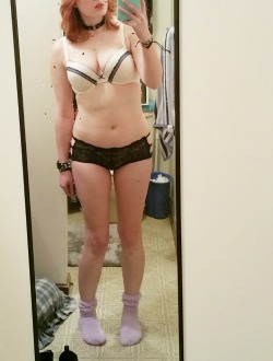 wearmedowntobones:  just wanted to show off my cute undies before I pass out   also soft socks ye 