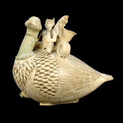ancientpeoples:  Faience vessel in the form