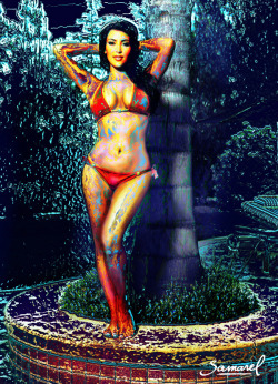 Samarel:  Kim Kardashian Got A New Bikini, My Art Style ~ Samarel Erotic Art | Www.samarelart.com