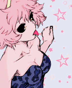 reiiciel:  10 Colorful Days by Hanakumamii. ↳ Day 09: pink haired character → Mina Ashido.  Kirdy! XP