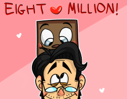 ifireknight:  Congratulations on reaching 8 Million subscribers, Markiplier! Here’s Mark and Tim just for the occasion :)