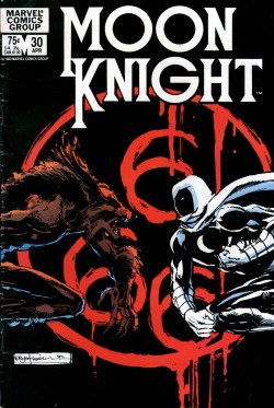 comicbookcovers:  Moon Knight #30, April 1983, cover by Bill Sienkiewicz