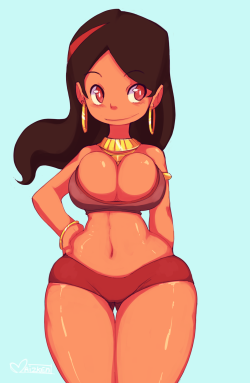 risax:  maiz-ken:  carmessi’s OC gala  Damn she’s such a cutie in your style!  :D  aww so damn cute and those curves all in one =D!