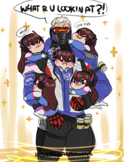 interstellarmachine:  Was in a match with all D.va’s and I got be Soldier Dad for all of them. I love all my gremlin children 