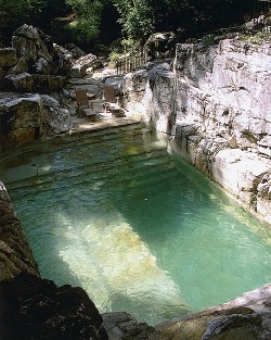 dripping-adorableness:  designed-for-life:  Backyard pool built into the existing limestone quarry. Love it!  Holy Jesus 