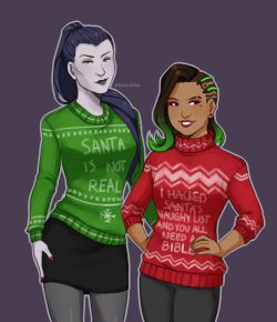 escalusia:gabriel would cry if he saw those ugly ass sweaters