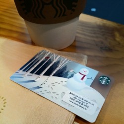 My first #starbucks card! I got it here in Insadong, Seoul. #korea
