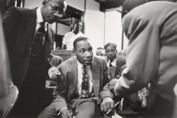 moma:  We celebrate Martin Luther King, Jr. Day with this Dan Weiner photo from 1956, taken during the Montgomery bus boycott.  [Dan Weiner. Martin Luther King. 1956] 